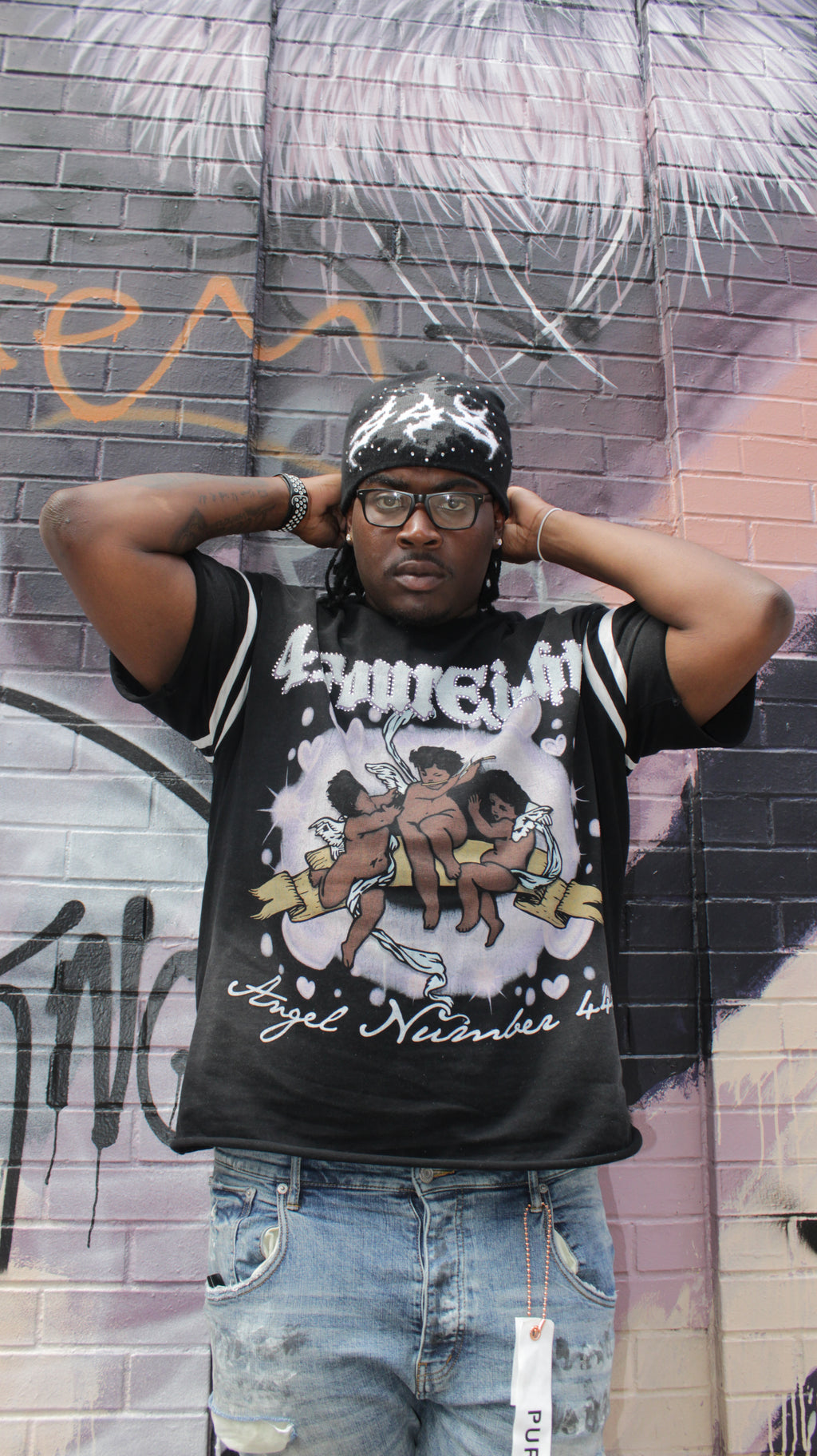 "The Original" Black and White Striped Short Sleeve