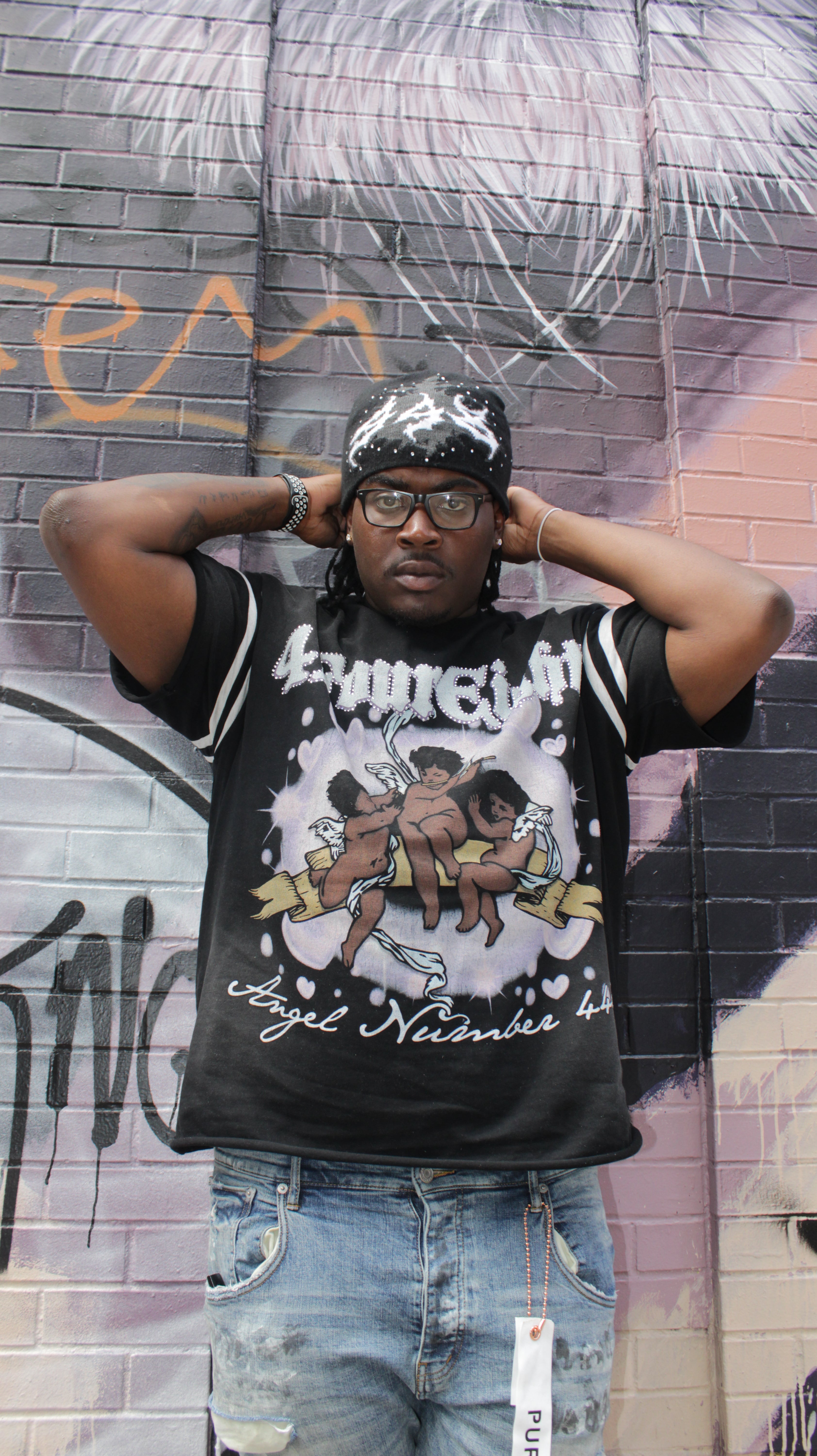 "The Original" Black and White Striped Short Sleeve