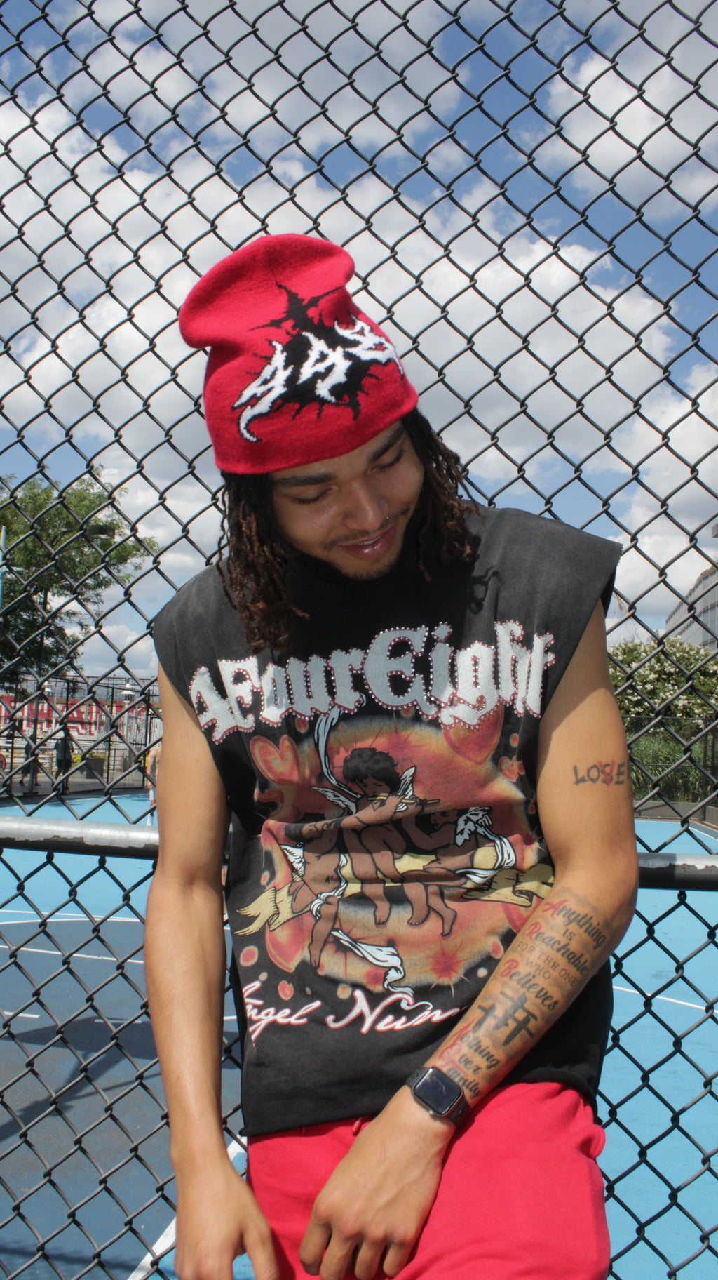 "The Original" Red Biker Cut Short Sleeve
