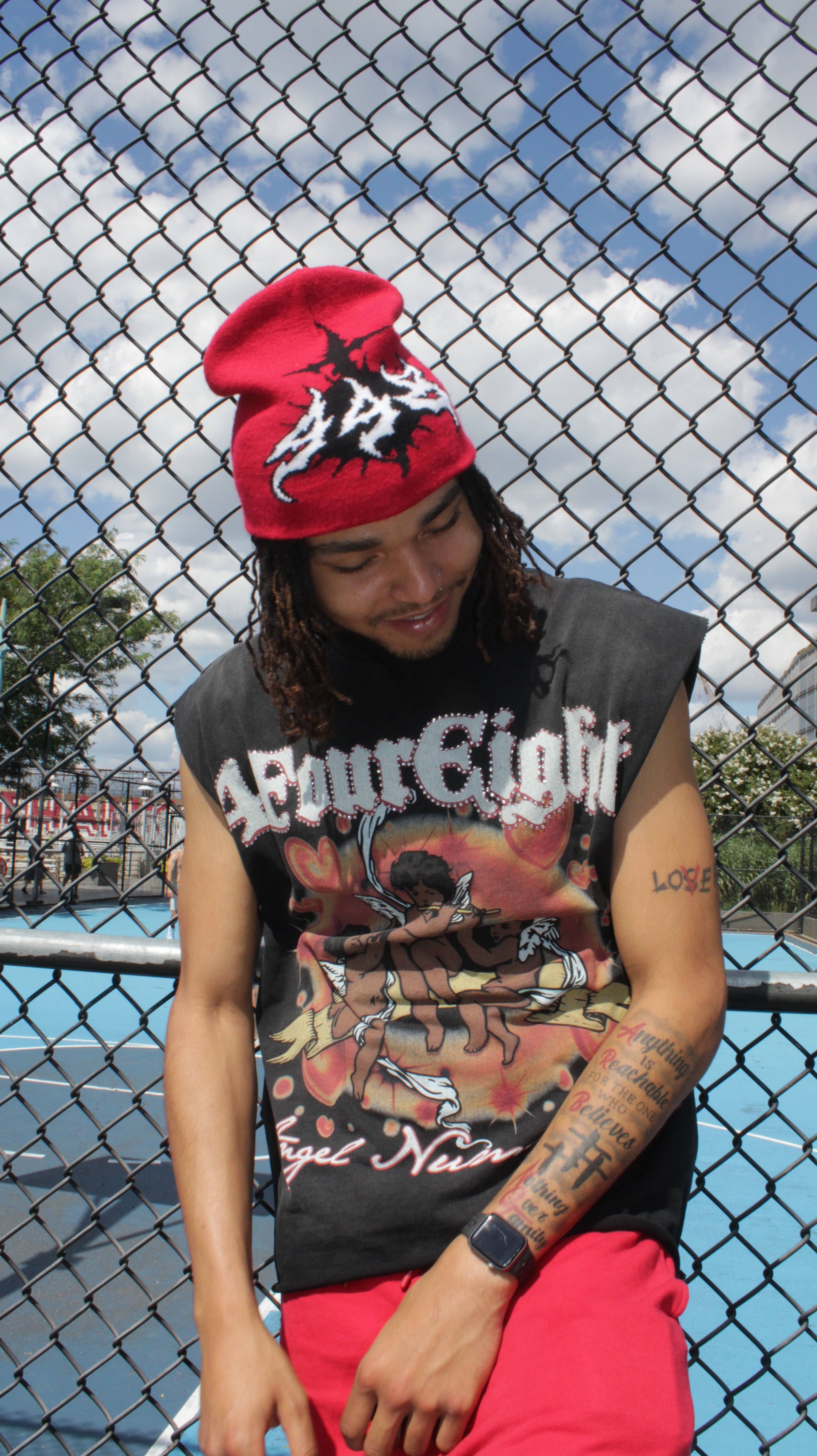 "The Original" Red Biker Cut Short Sleeve