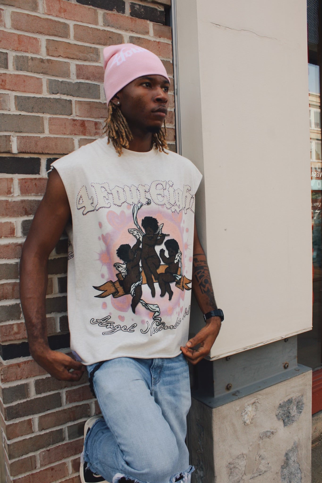 "The Original" Pink Biker Cut Short sleeve
