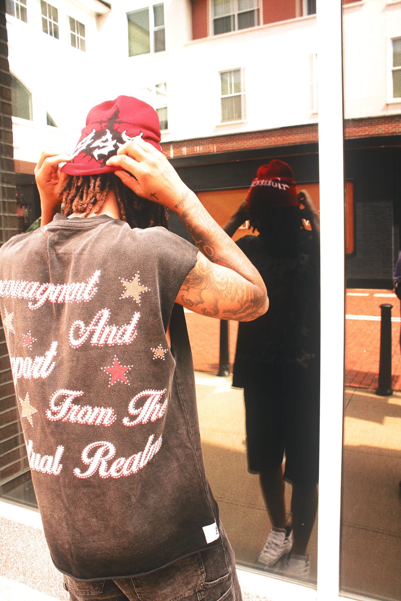 "The Original" Red Biker Cut Short Sleeve